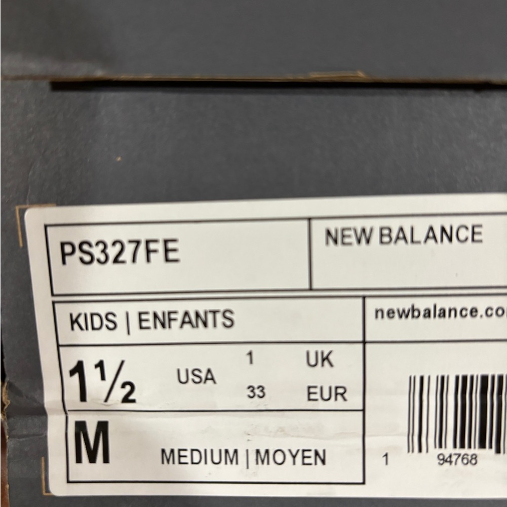 New Balance 327 White/Black Sea Salt Grey PS327FE  (PS) Size Unisex Kids NWB - Picture 14 of 16
